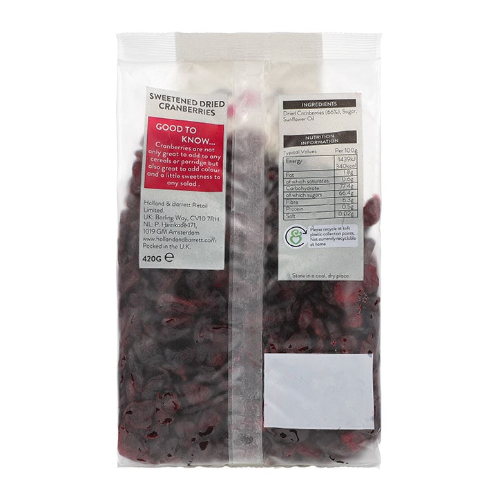 Holland & Barrett Dried Cranberries 420g